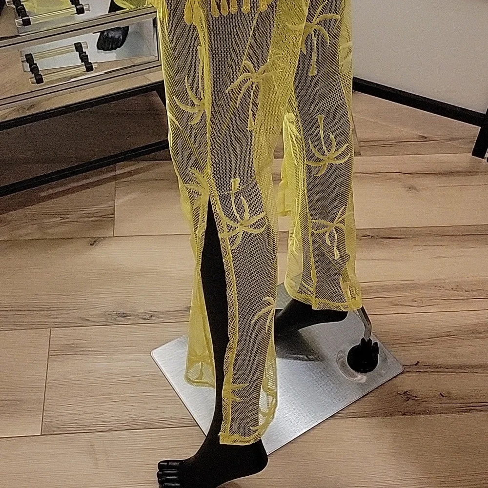 MIKEN Swim | 2-piece | Mesh Swimsuit Coverup | Sz. S | Mustard | NWOT + Swim top - Picture 11 of 17